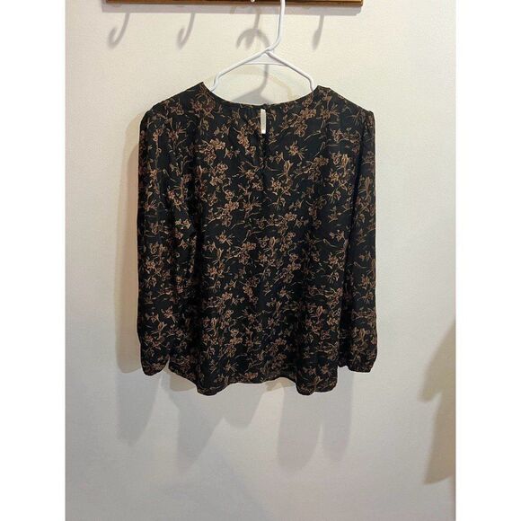 NEW Monday Fun Women Floral Feminine Fall Clean Girl Chic Dainty Blouse Large - Picture 2 of 8